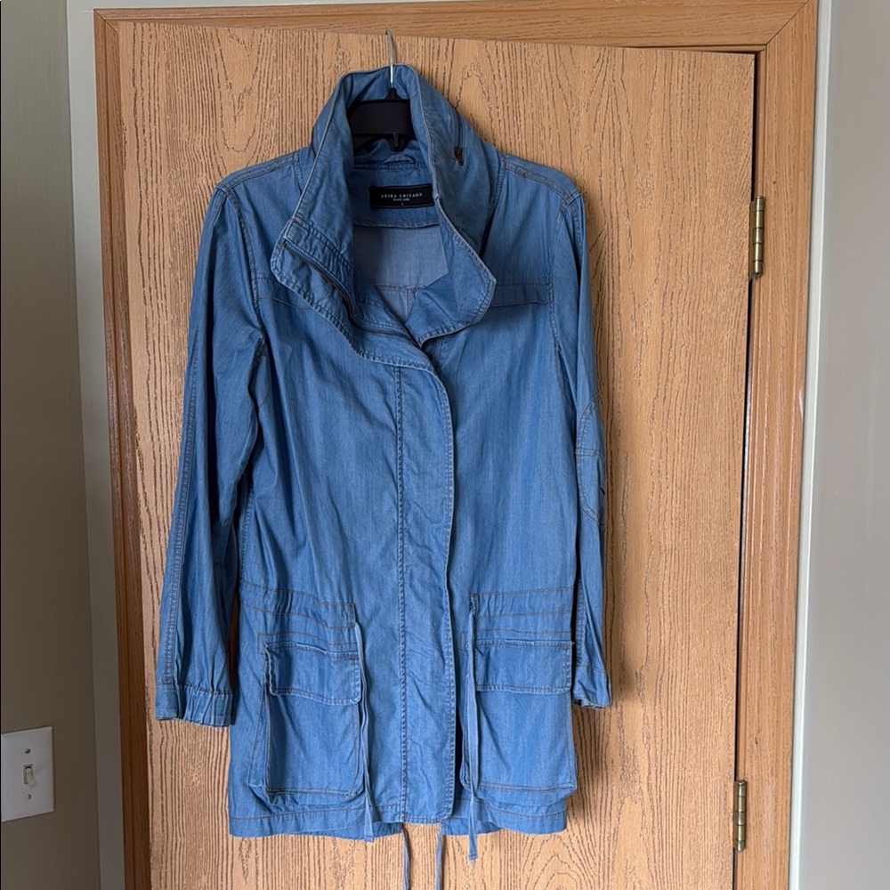 AKIRA CHICAGO Blue Utility Jacket Practical Mid-Length